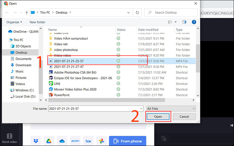 Chọn video cần gh&eacute;p nhạc